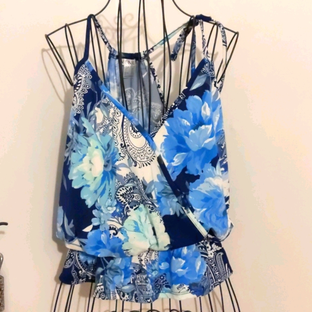 Venus Surplice Paisley Floral Top New
